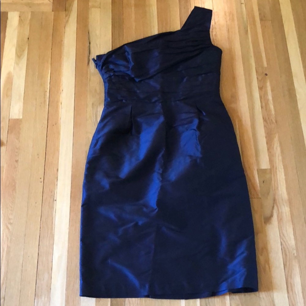 Beautiful navy one shoulder fully lined dress sz 6